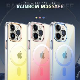 قاب سبز رنگین کمان Magsafe برای iPhone 13 Pro Max (6.7 اینچ) - Gradient Blue - برند گرین لاین Green lion