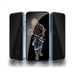 محافظ صفحه نمایش خمیده کامل شیشه ای حریم خصوصی 3D Forte برای آیفون 12 / 12 پرو (6. - برند گرین لاین Green lion