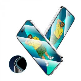 محافظ صفحه نمایش شیشه ای HD سیلیکونی سه بعدی سبز برای iPhone 13/13 Pro/14 (6.1 اینچ) - Clear - برند گرین لاین Green lion