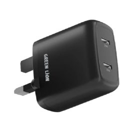 Green Dual Port USB-C Wall Charger