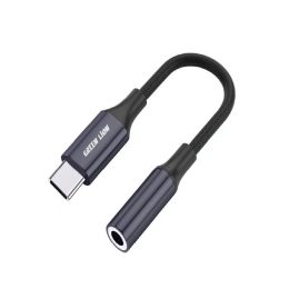 آداپتور هدفون نوع C به کابل صوتی 3.5 میلی متری - مشکی - برند گرین لاین Green lion