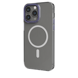 قاب پشتی شفاف MagSafe Sensa برای iPhone 14 Pro Max - Clear/Purple - برند لِوِلو Levelo