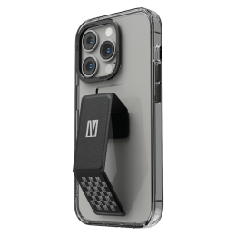 Morphix Clara Gripstand iPhone 14 Pro Max IMD Clear Back Case - مشکی - برند لِوِلو Levelo