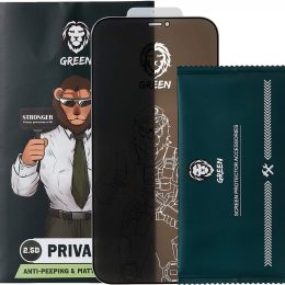 محافظ صفحه نمایش شیشه ای Privacy Glass Green 2.5D AG برای iPhone 12 Pro Max 6.7 اینچی - برند گرین لاین Green lion