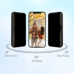 Privacy محافظ صفحه نمایش شیشه ای دوبار برای iPhone 12 / 12 Pro - مشکی - برند لِوِلو Levelo
