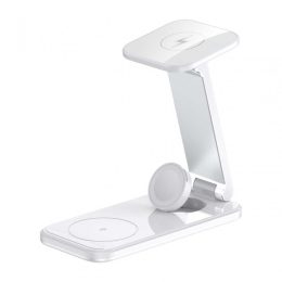 شارژر بی سیم 3 در 1 Magsafe - سفید - برند گرین لاین Green lion