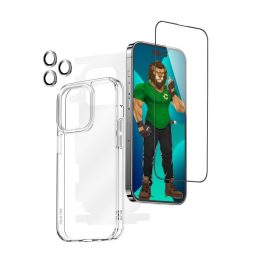 بسته محافظ سبز 4 در 1 360 درجه HD برای iPhone 14 Pro Max (6.7 اینچ) - بنفش - برند گرین لاین Green lion