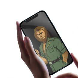 محافظ صفحه نمایش شیشه ای مات 2.5 بعدی ضد تابش نور برای iPhone 12 / 12 Pro 6.1 اینچی  - برند گرین لاین Green lion
