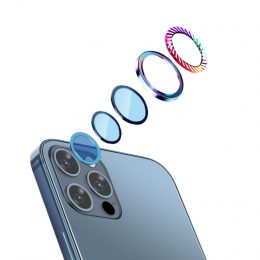 لنز دوربین شفاف ضد تابش سبز برای iPhone 12 / 12 Pro (6.1 اینچ) - Rainbow - برند گرین لاین Green lion