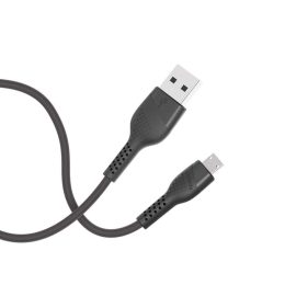 کابل آبی TPE/PVC USB-A به Micro USB 1.2M 2.4A - مشکی - برند پرودو Porodo