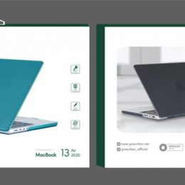 قاب محافظ پوسته سخت فوق باریک فیبر کربن سبز برای Macbook Air 13 اینچ 2020 - Cya - برند گرین لاین Green lion