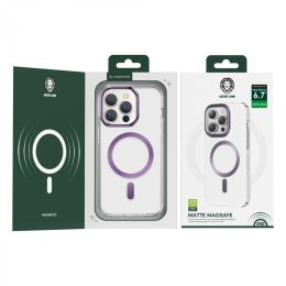 قاب Magsafe مات سبز برای آیفون 14 پرو (6.1 اینچ) - مشکی - برند گرین لاین Green lion
