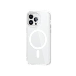 Clear Case Magsafe با دکمه های فلزی برای iPhone 15 Plus - Clear - برند گرین لاین Green lion