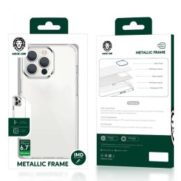 قاب فلزی سبز TPU قاب شفاف برای iPhone 13 Pro Max (6.7 اینچ) - مشکی - برند گرین لاین Green lion