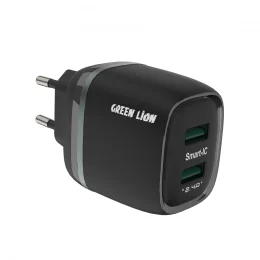 شارژر دیواری 2 پورت گرین لاین مدل GN2USBEU12BK