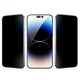 محافظ صفحه نمایش حریم خصوصی 3D PET Pro برای آیفون 15 پرو - مشکی - برند گرین لاین Green lion