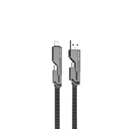 [GN4IN1ZNCCBK] Green Lion Four in One Zinc Alloy Charging Data Cable 4 IN 1 - Black