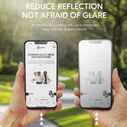 محافظ صفحه نمایش گلس ای شفاف ضد انعکاس  برای iPhone 13 Pro Max (6.7 اینچ) - برند گرین لاین Green lion