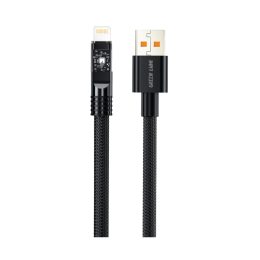 [GNBLEDBCALBK] Green Lion Led Braided Usb-A to Lightning 1Meter - Black