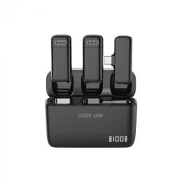 میکروفون Duo Cast Wireless Type C - مشکی - برند گرین لاین Green lion
