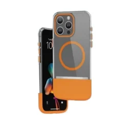 Magsafe Dou Guard دو تکه مغناطیسی برای آیفون 15 پرو - نارنجی - برند گرین لاین Green lion
