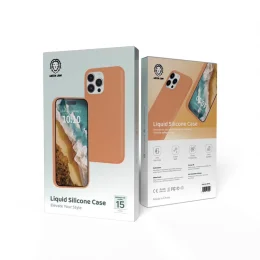 قاب سیلیکونی مایع برای آیفون 15 پرو - نارنجی - برند گرین لاین Green lion