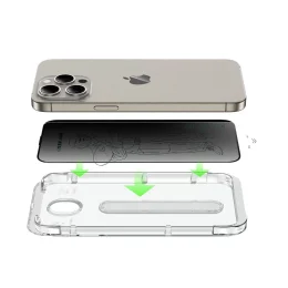 شیشه سه بعدی پیکاسو - iP14Pro Max - شفاف - برند گرین لاین Green lion