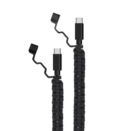 کابل نجات غیر MFi USB-C به USB-C 1M 60W - مشکی - برند گرین لاین Green lion