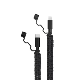 کابل نجات غیر MFi USB-C به Lightning Rescue 1M PD 20W - مشکی - برند گرین لاین Green lion