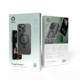 محافظ محکم ضد خش PC Magsafe قاب iPhone 15Pro Max - مشکی - برند گرین لاین Green lion