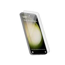 محافظ صفحه نمایش HD 2.5D Silk Print گلس ای آلومینیومی با سیلیکون بالا برای سامسونگ S24  - برند لِوِلو Levelo