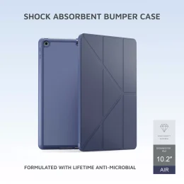 قاب چرمی هیبریدی زیبا برای iPad 10.2 (2021) - آبی - برند لِوِلو Levelo