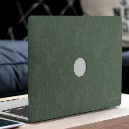 کیف مک بوک چرمی Pro 16" - سبز تیره - برند لِوِلو Levelo