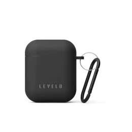 Gorra Silicone Airpods قاب 1/2 - مشکی  - برند لِوِلو Levelo