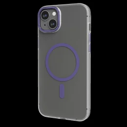 قاب پشتی مات MagSafe Glory برای آیفون 14 پلاس - شفاف/بنفش مات - برند لِوِلو Levelo