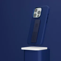 قاب سیلیکونی Morphix با دستگیره سیلیکونی برای iPhone 15 Pro - آبی عمیق - برند لِوِلو Levelo