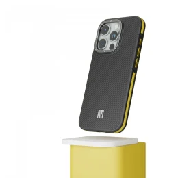 قاب Ox Carbon برای آیفون 15 پرو مکس - زرد - برند لِوِلو Levelo