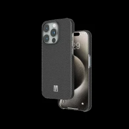 قاب فیبر آرامید Sergei 1500D برای آیفون 15 پرو - مشکی - برند لِوِلو Levelo