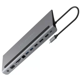 هاب USB-C چند نمایشگر 11 در 1 و پایه لپ تاپ 100 واتی - خاکستری - برند پاورولوژی Powerology