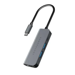 هاب USB-C 4 در 1 با HDMI و USB 3.0 - خاکستری - برند پاورولوژی Powerology