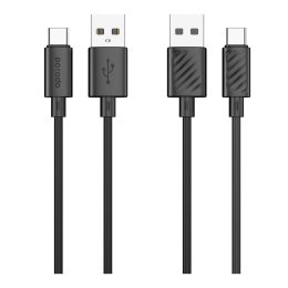 [PB-3AACC-BK] Porodo Blue 3A USB A to Type C PVC Cable 1.2M - Black