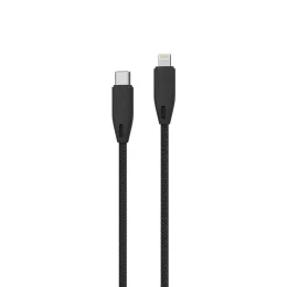 کابل بافته USB-C به لایتنینگ 2M - مشکی - برند پاورولوژی Powerology