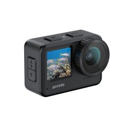 [PD-5KACAM-BK] Porodo Lifestyle Fully Waterproof UHD Action Camera Dual Display With Video Stabilisation