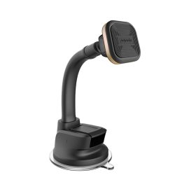[PD-ALUFLMM-GD] Porodo Aluminum Magnetic Car Mount (Flexible Neck-Suction Base) (Gold)