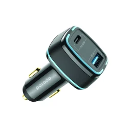 شارژر ماشین دو پورت QC3.0 22.5W + PD 100W - مشکی - برند پرودو Porodo