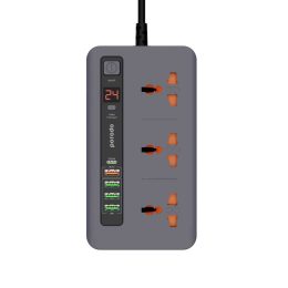 [PD-FWCH013-GY] Porodo Multi-Port Power HUB 4 USB-A-USB-C Ultimate Home & Office Kit 2M (Grey)