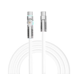 [PD-SHR100WC-WH] Porodo Single Head Rotating Cable PD100W, Type-C to Type-C 100W_ 1M (White)
