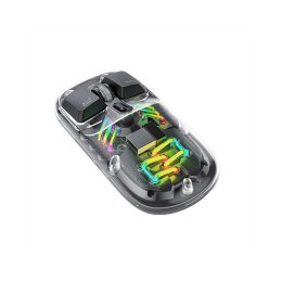 [PD-TMDM-BK] Porodo Transparent Mouse 2.4G and Bluetooth Dual Mode - Black (_Black)