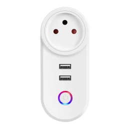 لایف استایل دو درگاه USB وای فای هوشمند UK 16A - سفید  - برند پرودو Porodo