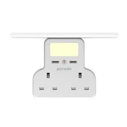 سوکت چند منظوره و نور شب 13A 12W - سفید - برند پرودو Porodo